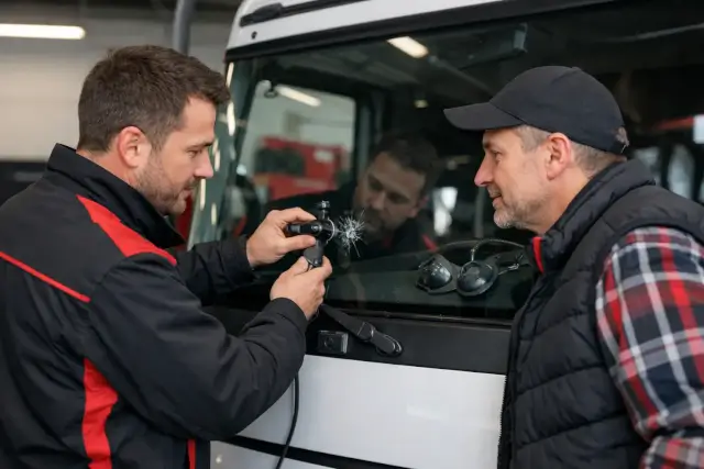 Ticari araç cam hasarını hızlı bir şekilde çözün