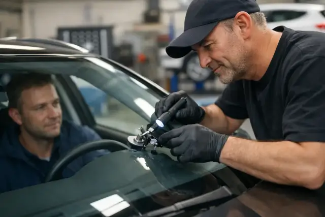 Steinschlag im Fahrerfeld reparieren?