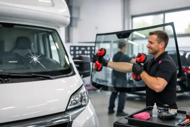 Wohnmobil-Scheibenschaden unterwegs: Lösung